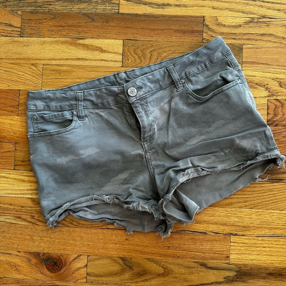 Grayish camo shorts